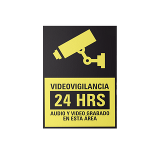 Letrero de Videovigilancia Chico en Poliestireno / Paquete con 10