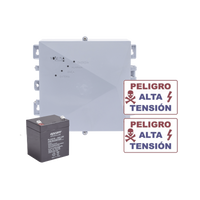 KIT de Energizador de 12,000Volts-1JOULES/2500 mts lineales de proteccion/Activado por Atenuación de voltaje,Corte de línea o Aterrizamiento de la línea/Integración a panel de Alarma.