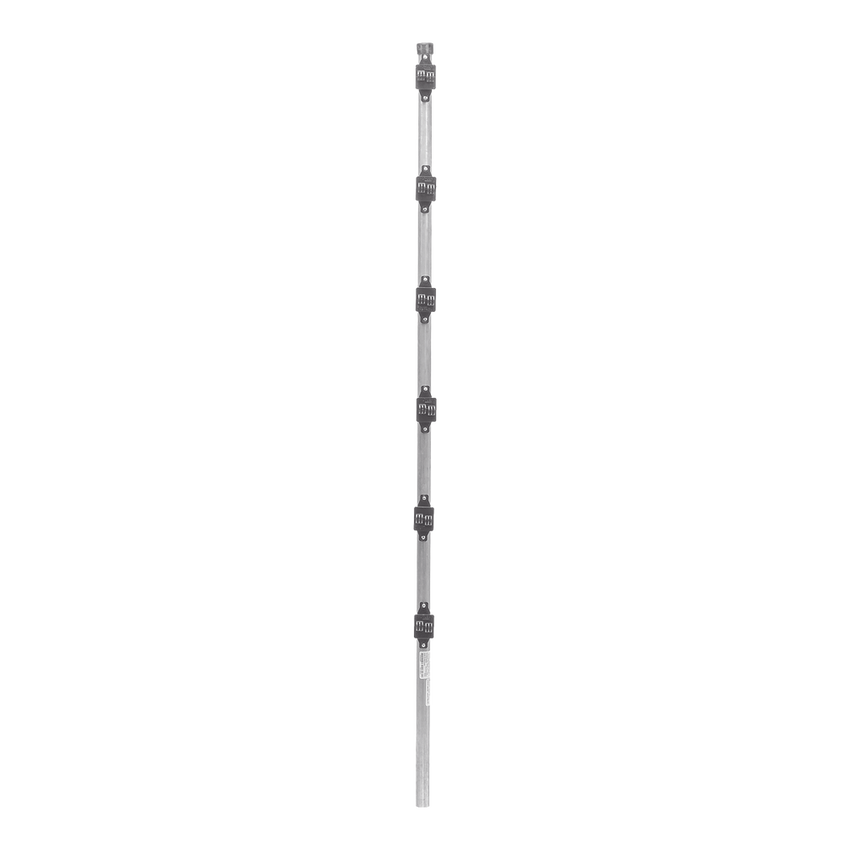 Poste con 6 Aisladores de PASO  para Cerca Electrificada. Tubo Galva. de 1.4m, cal. 18 de 1" Diam. (Sin pintar).