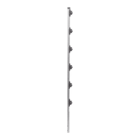 Poste con 6 Aisladores de PASO  para Cerca Electrificada. Tubo Galva. de 1.4m, cal. 18 de 1" Diam. (Sin pintar).