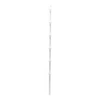 Poste con 6 Aisladores de PASO  para Cerca Electrificada. Tubo Galva. de 1.4m, cal. 18 de 1" Diam. + Pintura Blanca.