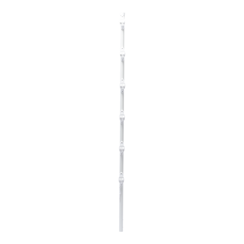 Poste con 6 Aisladores de PASO  para Cerca Electrificada. Tubo Galva. de 1.4m, cal. 18 de 1" Diam. + Pintura Blanca.