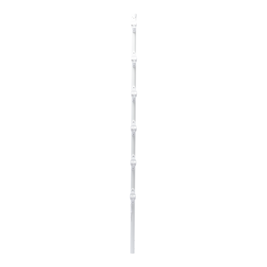 Poste con 6 Aisladores de PASO  para Cerca Electrificada. Tubo Galva. de 1.4m, cal. 18 de 1" Diam. + Pintura Blanca.