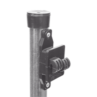 Poste de Paso de 1.2m para Cerca Electrificada.Tubo Galvanizado cal. 18 de 1"Diam. con Tapón y 5 Aisladores Instalados.