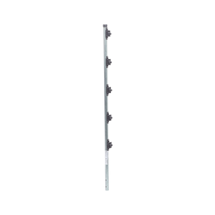 Poste con altura de 1m para cercos eléctricos/ Incluye base multiposicion fabricado 100% con acero galvanizado con 5 aisladores de paso