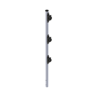 Poste de Paso de 0.75m para Cerca Electrificada. Tubo Galvanizado cal. 18 de 1"Diam. con Tapón y 3 Aisladores Instalados.