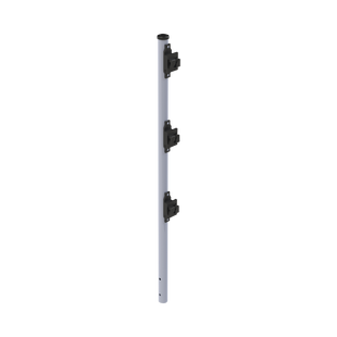 Poste de Paso de 0.75m para Cerca Electrificada. Tubo Galvanizado cal. 18 de 1"Diam. con Tapón y 3 Aisladores Instalados.