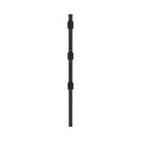 Poste de Paso Negro de 0.75m para Cerca Electrificada. Tubo Galvanizado cal. 18 de 1"Diam. con Tapón y 3 Aisladores Instalados.