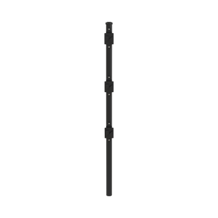 Poste de Paso Negro de 0.75m para Cerca Electrificada. Tubo Galvanizado cal. 18 de 1"Diam. con Tapón y 3 Aisladores Instalados.