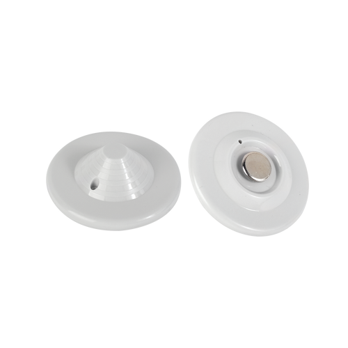Paquete 100 pzas Tags / Para Ropa / Tipo Mini UFO / Gris Claro