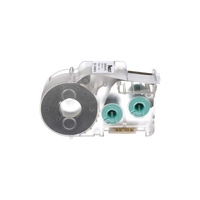 Casete de Etiqueta de Vinilo de Cinta Continua, Color Negro Sobre Amarillo, Uso Interior/Exterior, 9.65 mm de Ancho x 7.6 Metros de Largo