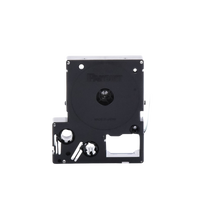 Casete de Etiquetas de Vinilo de Cinta Continua, Color Negro Sobre Blanco, Uso Interior/Exterior, 12 (0.5 Pulgadas) mm de Ancho x 7 Metros (22.97 Pies) de Largo