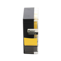 Casete de Etiquetas de Vinilo de Cinta Continua, Color Negro Sobre Amarillo, Uso Interior/Exterior, 24 mm (0.94 Pulgadas) de Ancho x 7 Metros (23 Pies) de Largo