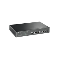 Smart Switch PoE+ JetStream administrable Capa 2, 8 puertos 10/100/1000 Mbps + 2 puertos SFP 116 W