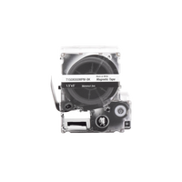 Casete de Etiquetas Magnéticas de Cinta Continua, Color Blanco Sobre Negro, Uso Interior, 36 mm (1.42 pulgadas) de Ancho x 1.5 Metros (4.92 pies) de Largo