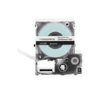 Casete de Etiquetas de Vinilo de Cinta Continua, Color Negro Sobre Blanco, Uso Interior/Exterior, 36 mm (1.42 Pulgadas) de Ancho x 7.6 Metros (24.93 Pies) de Largo