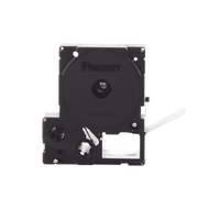 Casete de Etiquetas de Vinilo de Cinta Continua, Color Negro Sobre Blanco, Uso Interior/Exterior, 36 mm (1.42 Pulgadas) de Ancho x 7.6 Metros (24.93 Pies) de Largo