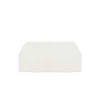 Tapa Final, para uso con canaleta T45, Material PVC Rígido, Color Blanco Mate
