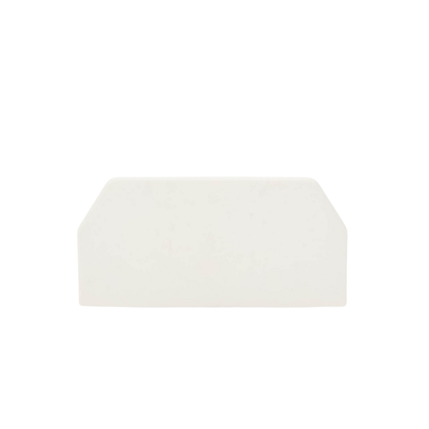 Tapa Final, para uso con canaleta T45, Material PVC Rígido, Color Blanco Mate