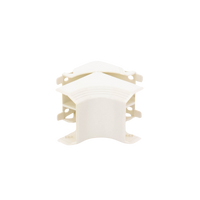 Esquinero interior, para uso con canaleta T45, Material PVC Rígido, Color Blanco Mate