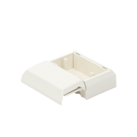 Caja Superficial Con Bisagras de Instalación a Presión, Para Canaletas T45, Material PVC Rígido, Color Blanco Mate
