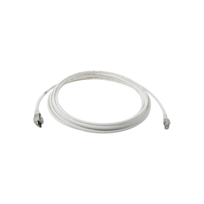 Patch Cord TERA Cat6A 1/10G Ethernet, de 4 pares y conector modular, LS0H, Color Marfil, 5 metros