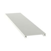 Cubierta para canaleta T-70, de PVC rígido, 70.1 x 9.1 x 2400 mm, Color Blanco Mate