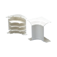 Esquinero interior, para uso con canaleta T70, Material PVC Rígido, Color Blanco Mate