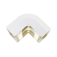 Esquinero exterior, para uso con canaleta T70, Material PVC Rígido, Color Blanco Mate