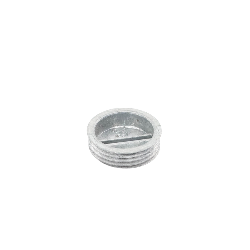 Tapón roscado de 3/4" para caja cuadrada a prueba de intemperie.