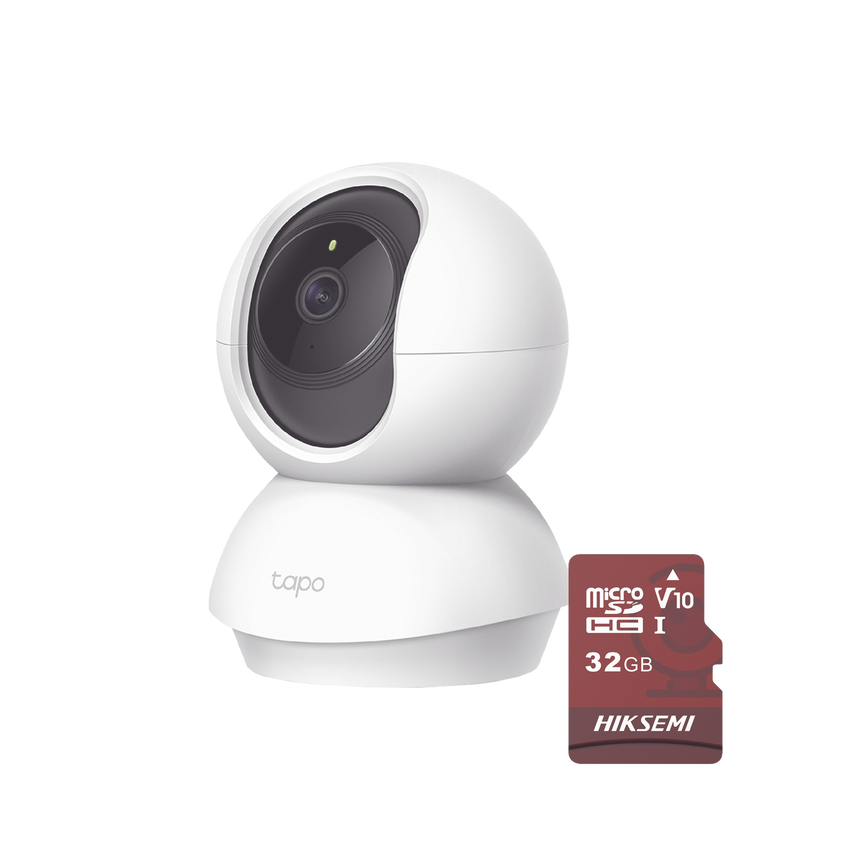 Kit de Cámara IP Wi-Fi / Incluye 1 Pieza Modelo TAPOC200 / 2 Megapixel /  Utiliza La App Tapo / 1 Memoria Micro SD  Hiksemi Modelo  HS-TF-E1/32G