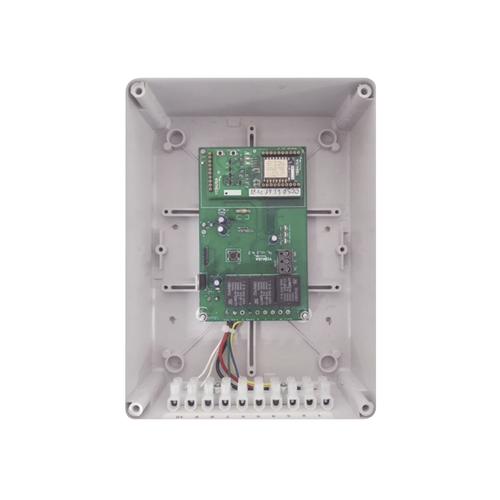 Modulo WIFI LITE con gabinete para uso en Energizadores YONUSA / Aplicación sin costo / Botón de Pánico/ 1 Salida Propósito General