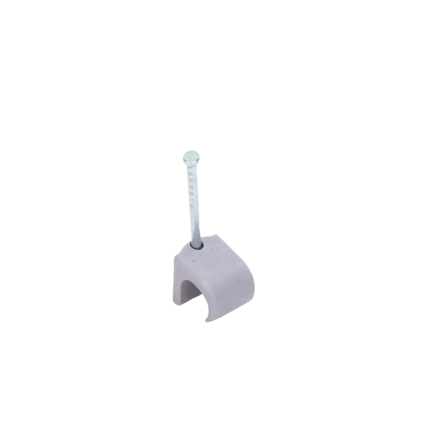 Grapa para cable redondo de 10mm color gris (100pzs) (3104-00100)