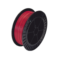 Bobina de 152 Metros de Cable Detector de Calor, Temperatura Fija 68 grados Celsius, Recubrimiento de Nylon Rojo para Aplicaciones en Exterior, con Guía Acerada