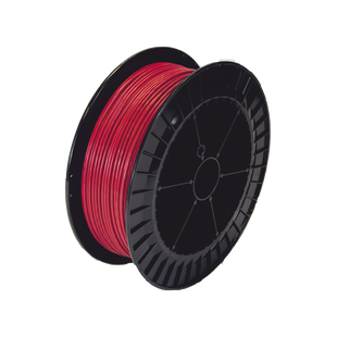 Bobina de 152 Metros de Cable Detector de Calor, Temperatura Fija 68 grados Celsius, Recubrimiento de Nylon Rojo para Aplicaciones en Exterior, con Guía Acerada