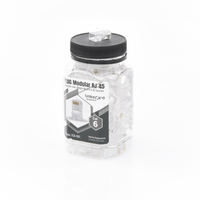 Bote con 100 Piezas de Plug Modular RJ45 Cat6 sin Blindaje, Chapado de Oro a 30 Micras para Durabilidad Extrema