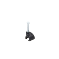 Grapa reforzada para cable redondo de 7mm con clavo de 1" color negro (100pzs) (3103-00301)
