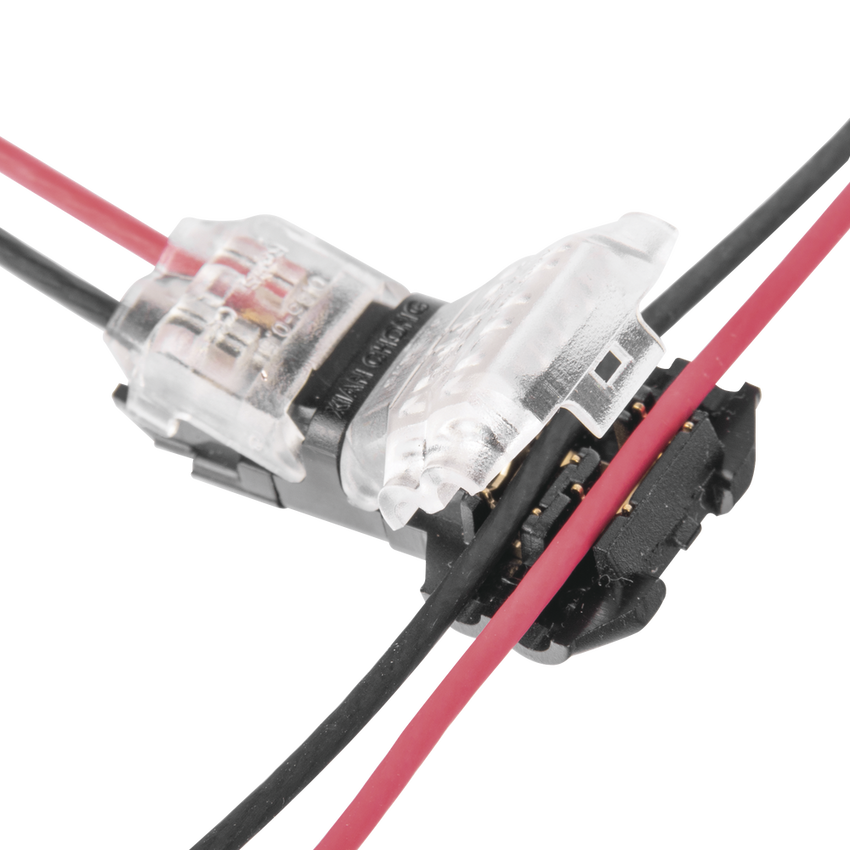 Conector en forma de T para 2 Contactos / Para una Conexión Rápida