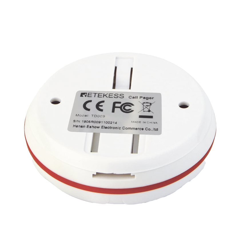 Botón de Llamada TD009 / Frecuencia 433MHz / Transmisión 100 mts / Impermeable / Temperatura -20°C a 55°C / Batería 12V 23A