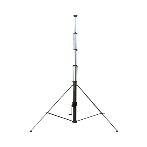 Mástil Telescópico Retraible Manual de 12 metros con Accesorios. Incluye Tripie.
