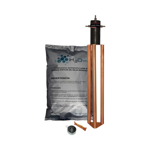 Electrodo para corriente máxima de 25 Amp. con Filtro y Compuesto H2Ohm.