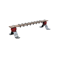 Barra de Unión de Cobre de 16 Contactos 2" x 15-1/4" x 1/4" (50.8 x 387.35 x 6.35 mm)