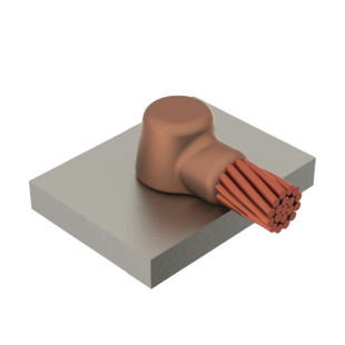 MOLDE SOLD. EXOTERMICA CONEXION DE CABLE DE 4/0 HORIZONTAL A BARRA DE COBRE DE 1/4"