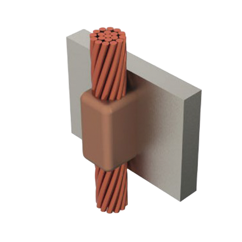 Molde para soldadura exotermica cable de paso vertical cal.2/0 a Placa Vertical.