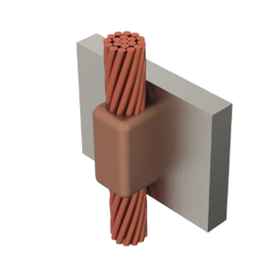 Molde para soldadura exotermica cable de paso vertical cal.4/0 a Placa Vertical.