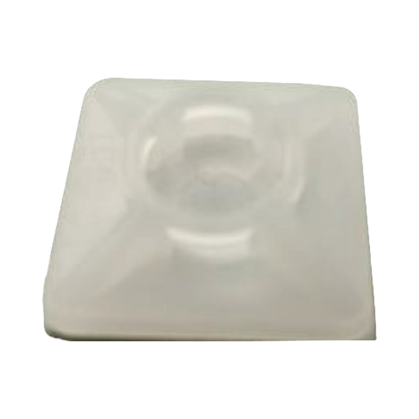 Base Autoadherible para Cinchos Práctica y Eficiente para la Organización y Fijación de Cables, Fabricada en Nylon Resistente y de Color Natural con una Medida de 19x19 mm, Paquete con 100 Piezas (4210-00001)