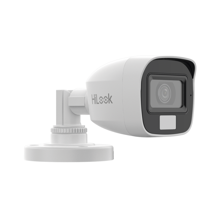 [Dual Light + ColorVu] Bala TURBOHD 3K megapixel / 20 mts IR + 20 mts luz blanca / Lente 2.8 (105° de Visión) / Exterior IP66 / Audio por Coaxitron / TVI-AHD-CVI-CVBS / Metal  / Smart-Hybrid light