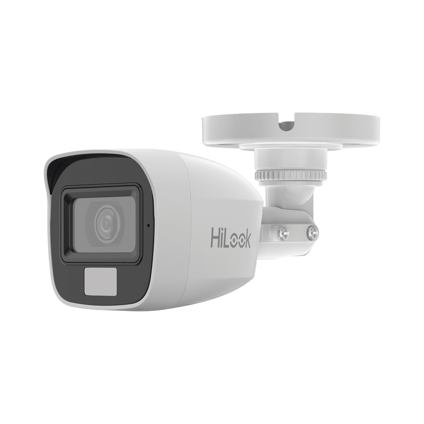[Dual Light + ColorVu] Bala TURBOHD 3K megapixel / 20 mts IR + 20 mts luz blanca / Lente 2.8 (105° de Visión) / Exterior IP66 / Audio por Coaxitron / TVI-AHD-CVI-CVBS / Metal  / Smart-Hybrid light