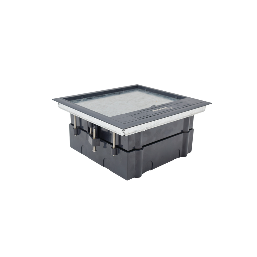 Caja de Piso para Dos Módulos Universales (Socket M2), para Alimentación Eléctrica y Redes de Datos (11000-33401) No Incluye Faceplates