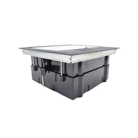 Caja de Piso para Dos Módulos Universales (Socket M2), para Alimentación Eléctrica y Redes de Datos (11000-33401) No Incluye Faceplates